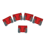 Low Profile Automotive Blade Fuse, 10A, 5 pack