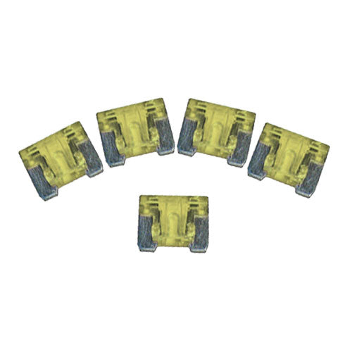 Low Profile Automotive Blade Fuse, 20A, 5 pack