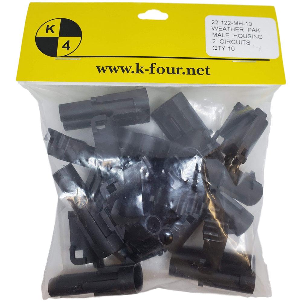 2 Circuit Weather-Pack Male Housing, 10pk - We-Supply
