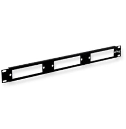 3-Panel Fiber Optic Blank Patch Panel, 1U Rack Mount - We-Supply