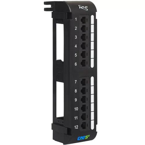 CAT5e Vertical Patch Panel with 12 Ports - We-Supply