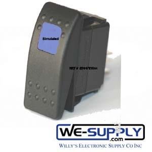 Contura II Lighted Rocker Switch SPST On- Off Blue 12V - We-Supply