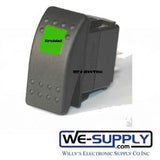 Contura II Lighted Rocker Switch SPST On- Off Green 12V - We-Supply
