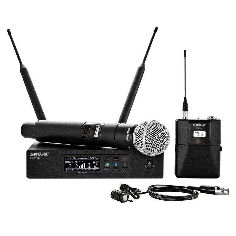 Handheld and Lavalier Combo Wireless Microphone System, 470 -534 MHz - We-Supply