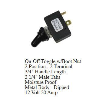 Toggle Switch, On/Off, Weather Proof - We-Supply