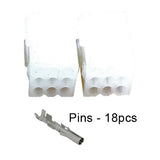 Multi-Pin Connector: 0.093" 9 Circuit Free Hanging Socket, 2 pack