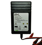 Floating Charger: 6/12VDC 200/600mA, Alligator Clips