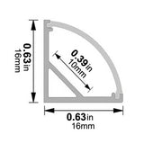 LED Aluminum Mounting "V" Channel, 16mm x 6.6ft