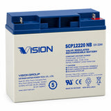 Sealed Lead Acid Battery, 12V 22AH Nut/Bolt