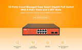 Cloud Managed Network Switch, PoE+, 8 Port, 120W - We - Supply