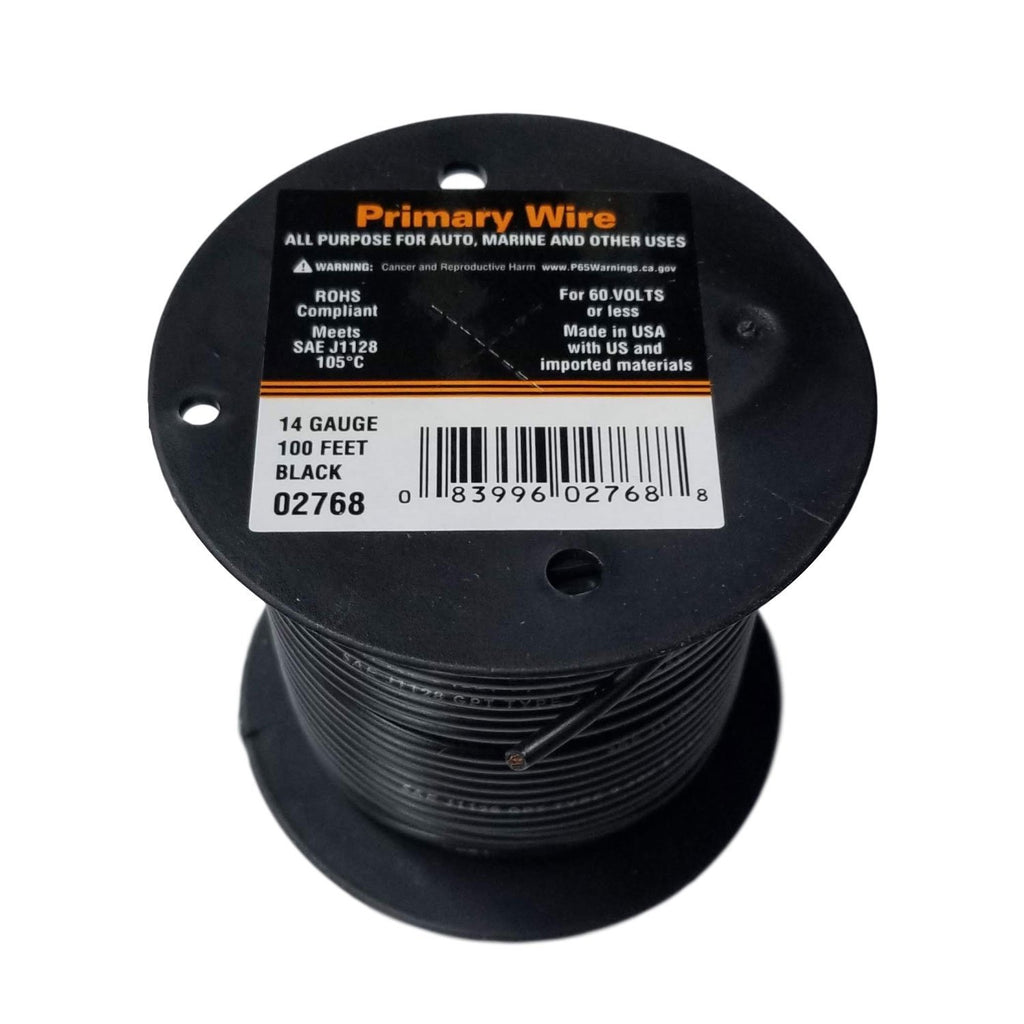 14 Gauge Stranded Black, GPT Primary Wire, 100 foot – Willy's Electronics