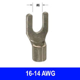 #16-14AWG Uninsulated #6 Fork Connector, 15 pack