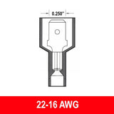 #22-16AWG Fully Insulated .25