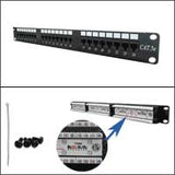 24 Port Cat 5E Patch Panel, 19" Rackmount - We-Supply