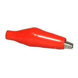 Alligator Clip, Small, Red Insulator, Bulk