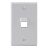 Angled Keystone Wallplate, 1 Port, White - We-Supply