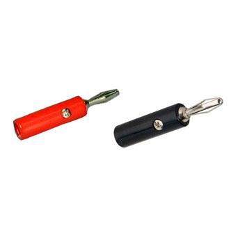 Banana Plug, Spring Type, Black and Red - We-Supply