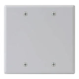 Blank Dual Gang Faceplate, White