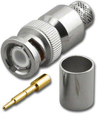 BNC Male 3 Piece Crimp Connector: LMR200