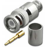 BNC Male Crimp Connector LMR400 Machined, Bulk