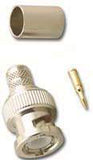 BNC Male Crimp Connector RG6 Machined, 75 ohm