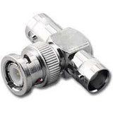 BNC Tee Adaptor: Female-Male-Female, 75 ohm