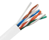 Cat.5e Outdoor Cable, 4 pair Solid UTP, White - We-Supply