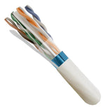 Cat.6 Plenum Cable, 4 pair Solid STP, White - We-Supply