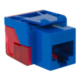 CAT6 RJ45 Modular Keystone Jack, EZ, Blue, 25 pack