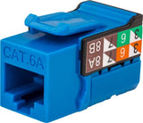 CAT6A Data Grade Keystone Jack, Blue