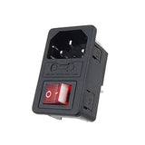 Chassis Mount IEC320 C14 Male Socket with Fuse & Switch - We-Supply