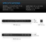 Cloudplate T1-N, Rack Cooling Fan System, 1U - We-Supply