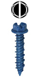 Concrete Hex Head Screw, 3/16 x 1-13/4