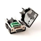 DB9 Female Connector, Terminal Block Type with Hood - We-Supply