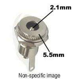 DC Jack, 2.1MM x 5.5MM, Panel Mount, Metal Housing