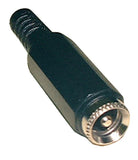 DC Jack, 2.5MM x 5.5MM, Inline Mount, Plastic Housing