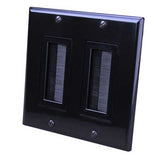 Decora Style Split Brush Bulk Cable Wall Plate, DUAL Gang, BLACK - We-Supply