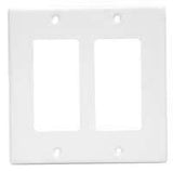 Double Gang White Decora Wall Plate Cover