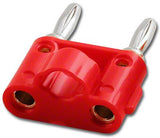 Dual Banana Plug, Red