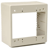 Dual Gang Junction Box, 2.77" Deep, PVC, Ivory - We-Supply