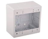 Dual Gang Junction Box, 2.77" Deep, PVC, White - We-Supply