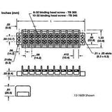 Dual Row Barrier Strip, 30A @ 600V Max, 10 Poles