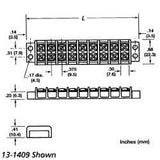 Dual Row Barrier Strip, 30A Max, 12 Poles