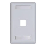 Modular Keystone Faceplate, ID Window, 1 Port, White