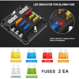 Fuse Block for ATC Type Fuses, 6 Position, Cover - We-Supply
