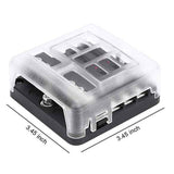 Fuse Block for ATC Type Fuses, 6 Position, Cover - We-Supply