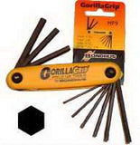 Gorilla Grip Fold-Up Hex Key Set, 5/64-1/4" - We-Supply