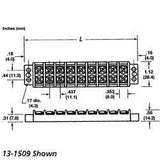 Heavy Duty Dual Row Barrier Strip, 30A Max, 8 Poles - We-Supply