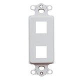 Modular Keystone Decora Faceplate, 2 Port, White