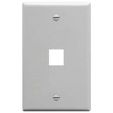 Keystone Wallplate, 1 Port, Gray - We-Supply